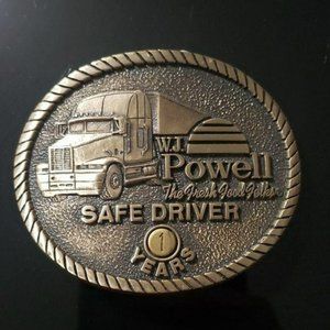 Octanner W.J. Powell safe driver 1 yr‎ belt buckle